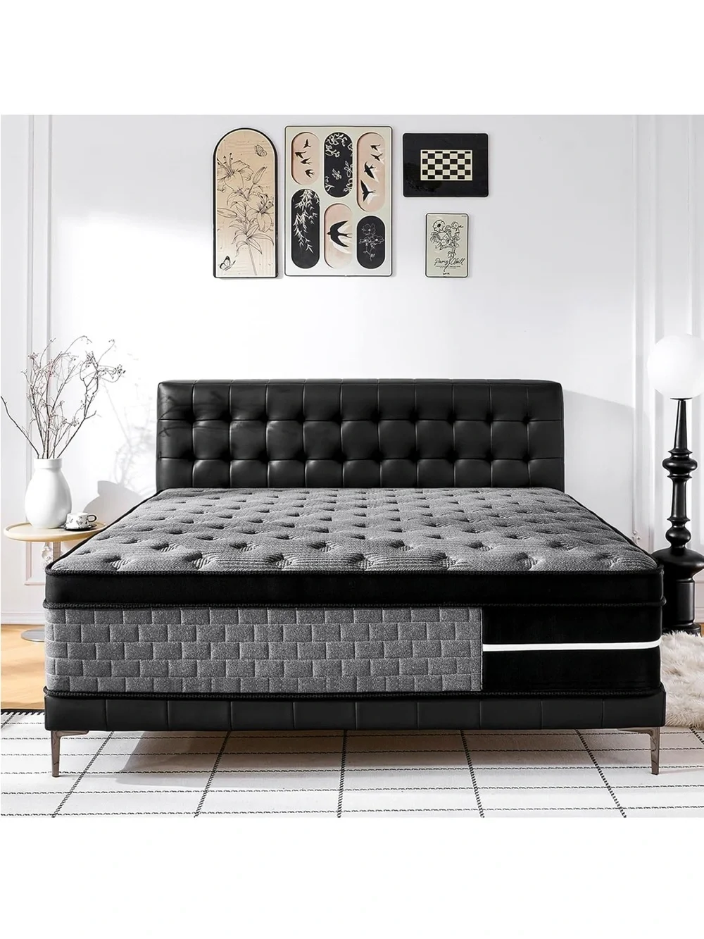 Grey Quilted Hybrid Mattress - Modern Comfort
